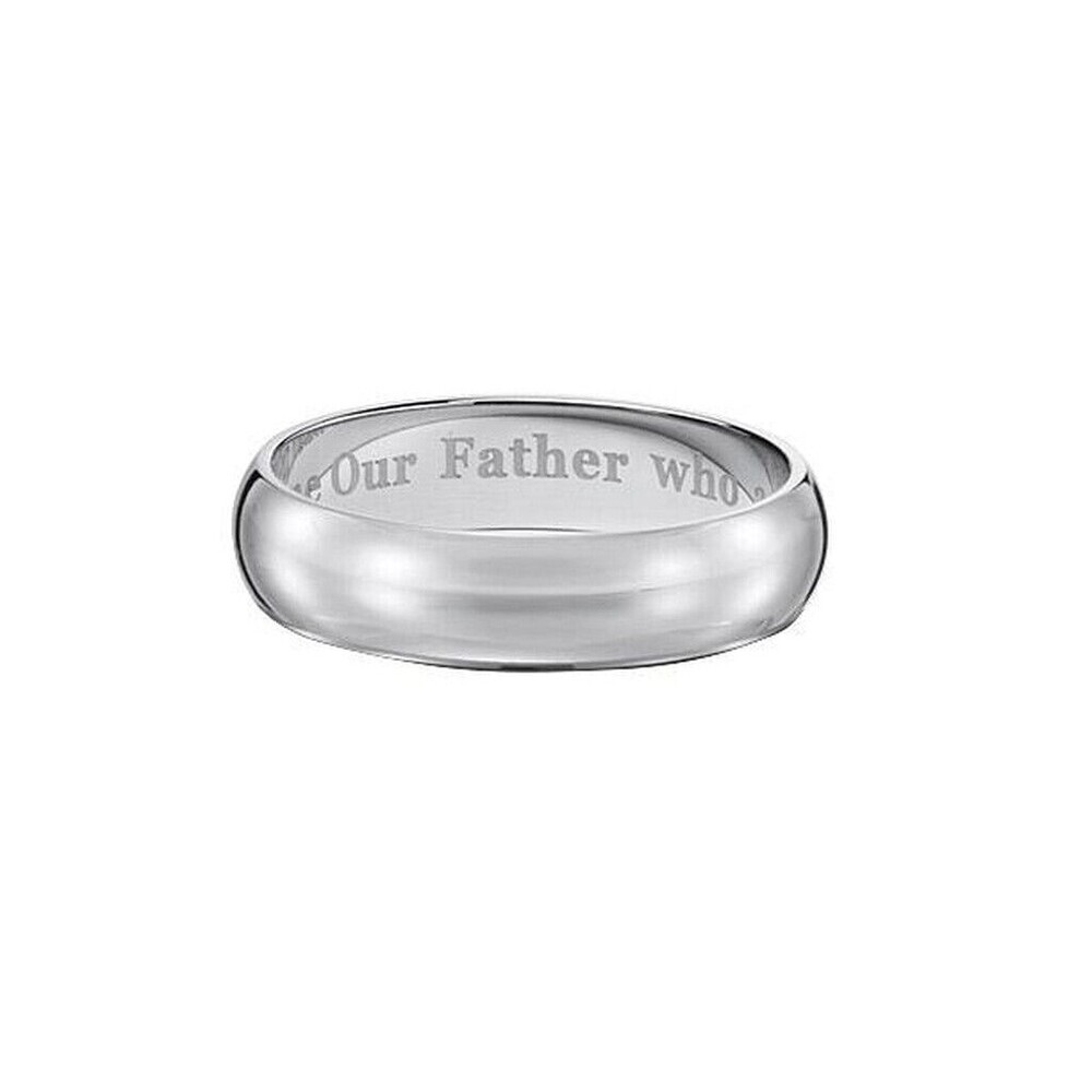 Men's Stainless Steel "OUR FATHER" Ring - (Size 13 / 6mm) - NEW!!!
